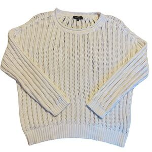 Elegant White Knit Sweater